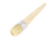 Wooden Handle 40mm Dia Round Bristle Chalk Oil Paint Painting Wax Brush