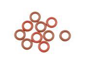 Unique Bargains 10 Pcs 15mm OD 3mm Thickness Dark Red Silicone O Ring Oil Seal Gasket