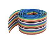 Unique Bargains 1.2M 4Ft 1.27mm Pitch 26 Pin Flat Rainbow Color IDC Ribbon Extension Cable Wire