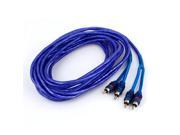 Unique Bargains 16Ft Long Blue Audio Video 2 RCA M M AV Cable Cord Wire
