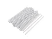 Unique Bargains 100 Pcs Office White Plastic 10mm Dia 21 Rings Spines Binding Combs