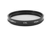 Unique Bargains Round Black Clear Circular Polarizer CPL Filter 49mm for DSLR Camera Lens