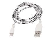 USB2.0 Type A to Micro USB Male Adapter Hi Speed Round Cable Black White 1M