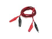 Unique Bargains One Meter Two Alligator Clip Both End Tester Cable Wire String for Video