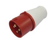 Unique Bargains 32A AC 380 415V Red White Splash Proof IP44 3P E IEC309 2 Industrial Plug