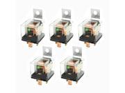 DC 12V 40A Insulating Housing 1NC SPST 4 Pin Green Indicator Car Relay 5 PCS