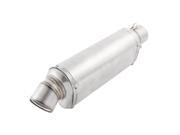Motorcycle Stainless Steel 50mm Dia Inlet Exhaust Pipe Muffler Tip Sliver Tone
