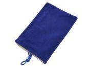 Unique Bargains Blue Flannel Top Entry Style Drawstring Closure Bag for Phone