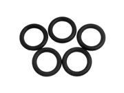 Unique Bargains Black Silicone O ring Oil Sealing Washer Grommet 17mm x 5mm 5Pcs