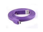 Unique Bargains Purple USB2.0 A to Mini B 5P M M Data Charging Cable 1.5M for MP3 Phone Camera