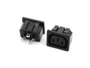 2Pcs AC 250V 10A 3 Pin IEC 320 C13 Socket Outlet Power Clamp Type Connector