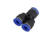 Unique Bargains Y Shaped 8mm to 6mm Quick Push In Connector Pneumatic Fitting