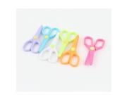Unique Bargains Assorted Color Handcraft Plastic Paper Cuttter Scissors 6 Pcs