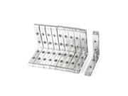 Unique Bargains 10 Pieces Silver Tone 50mm x 50mm Right Angle Corner Bracket Replacment