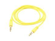 Unique Bargains 40.9 Length 3.5mm M M Stereo Audio Aux Cable Cord Yellow for iPod Computer