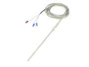 Unique Bargains PT100 Type 400 Degree Celsius Thermocouple Sensor 5mm Probe Dia Silver Tone