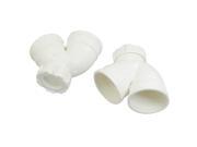 Unique Bargains 2 Pieces 50mm Dia Bend PVC Pipe Fittings Adapter Connector
