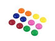 12 Pcs Colorful Plastic Magnetic Memo Paper Holder Case for Office