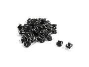 Unique Bargains 50Pcs Momentary Actuator 4 Pin DIP Round Button Tact Switch 6 x 6 x 5mm