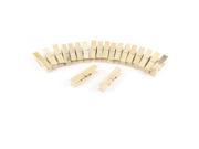 Wooden Color Bamboo Clips Clamps for Bedclothes Laundry Coats 20 Pcs