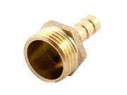 Unique Bargains 1 2PT Male Thread to 8mm Tube Brass Pneumatic Air Hose Barb Coupler Connector