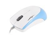 Red LED Light Scroll Wheel USB 2.0 Optical Computer Mouse White Blue