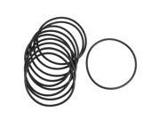 Unique Bargains 10 Pcs Metric 78mm OD 3mm Thick Industrial Rubber O Ring Seal Black