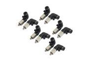 Unique Bargains 10 x Pneumatic 4mm to 5mm Male Thread Elbow Type One Touch Quick Fittings