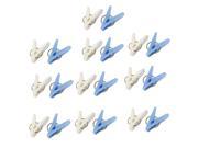 Unique Bargains 20 Pcs Hanging Drying Clothes Pins Pegs Socks Clip Clothespins White Blue