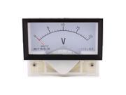 DC 0 20V Class 1.5 Plastic Rectangle Panel Analog Gauge Voltmeter Voltage Meter