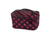 Women Two Ways Zippers Design Small Interlayers Inside Cosmetic Makeup Bag