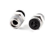 Unique Bargains 2 x Straight Through Quick Connect Pneumatic Fitting 6mm x 1 4 PT Male Thread
