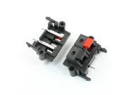 Unique Bargains 2 Pcs 38mm x 26mm 2 Positions Push in Jack Spring Load Audio Speaker Terminals