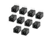 Unique Bargains 10 Pcs PCB Mounting DC003 3.5mm Stereo Jack Socket Audio Video Connector