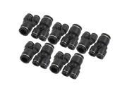 Unique Bargains Unique Bargains Air Piping 3 Ways 12mm to 8mm Y Shaped Coupler Tube Quick Joint Fittings 10pcs