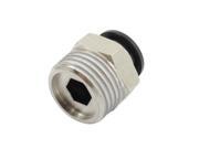 Unique Bargains 10mm x 1 2 PT Male Thread Straight Quick Connector Pneumatic Fitting