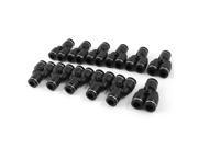 Unique Bargains Air Piping 3 Ways 8mm to 8mm Y Shaped Coupler Tube Quick Joint Fittings 12 Pcs
