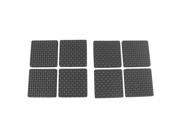 Unique Bargains Unique Bargains 8 Pcs Adhesive Desk Table Leg Square Shaped Mat Pad Black 38mm x 38mm