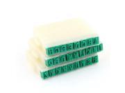 Unique Bargains Green Off White Plastic Rubber 26pcs Combination Alphabet Stamp