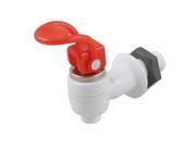 Unique Bargains 17mm Thread Red White Push Handle Water Dispenser Tap for Home Office