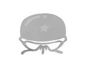 Unique Bargains Soldier Hat Print Protection Sticker Decor Decal Silver Tone