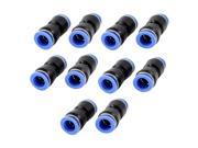 Air Piping 2 Ways 12mm to 12mm Straight Coupler Tube Quick Joint Fittings 5pcs