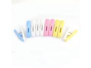Unique Bargains 10 x Assorted Color Hanging Drying Clothes Pin Pegs Sock Clip Clothespins