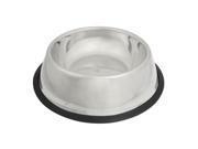Unique Bargains Doggy Dog Pet Stainless Steel Food Water Bowl Dish 8.5 inch