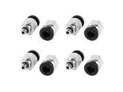Unique Bargains 8pcs 5mm Male Thread 6mm Pneumatic One Touch Push In Joint Fittings