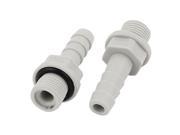Unique Bargains 2pcs Plastic 1 8 BSP Pipe Connector to 6mm Barbed Hose Tail Straight Joiner