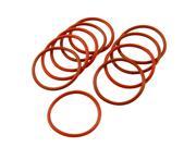 Unique Bargains 10 Pcs 39mm x 34mm x 2.5mm Silicone O Ring Oil Grommets Red