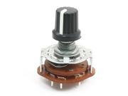 Unique Bargains 6mm Shaft Dia 5 Position 2P5T Band Channel Selector Rotary Switch