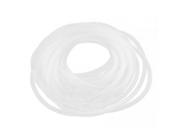 White Polyethylene Spiral Wrapping Band Cable Wire Manager 6mm Dia 12M Long