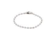 Unique Bargains Silver Tone Stainless Steel Connector Clasp Beaded Ball Keychain 3.7 Length